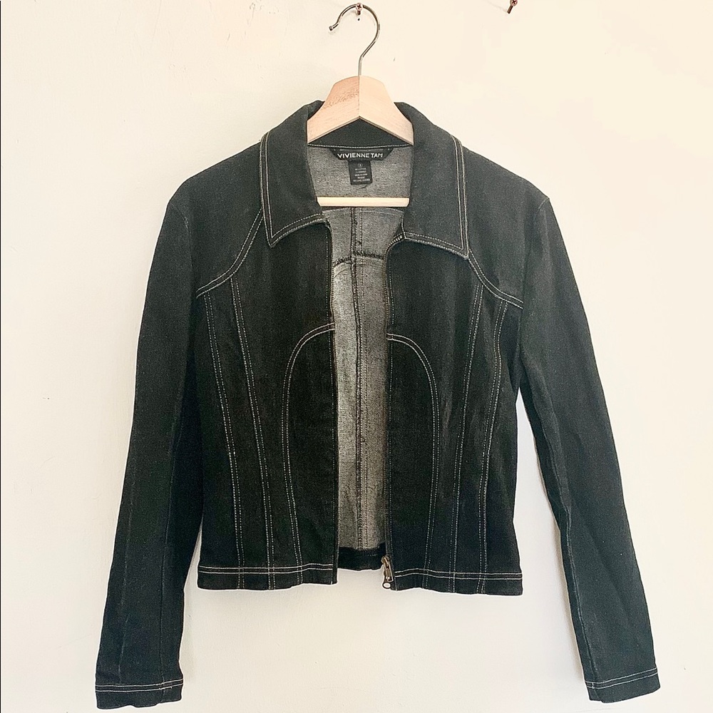 Vivienne Tam Deadstock Jean Moto Jacket